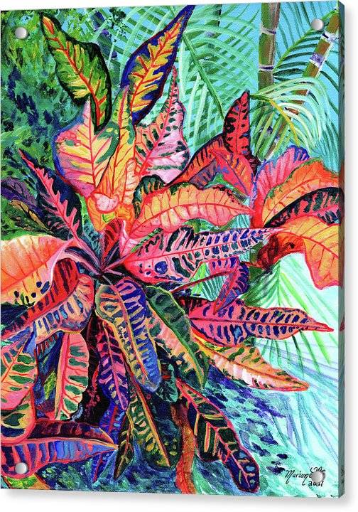 Croton Garden - Acrylic Print Acrylic Print 1ArtCollection