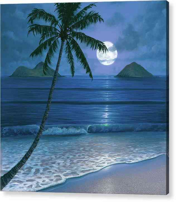 Full Moon Mokuluas - Acrylic Print Acrylic Print 1ArtCollection