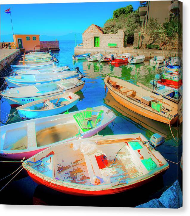 Gradac fishing boats - Canvas Print Canvas Print 1ArtCollection