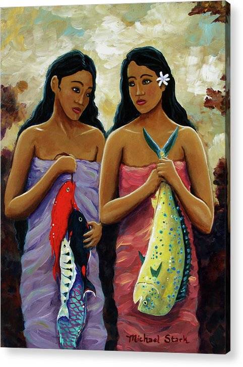 Maui Girls - Acrylic Print Acrylic Print 1ArtCollection