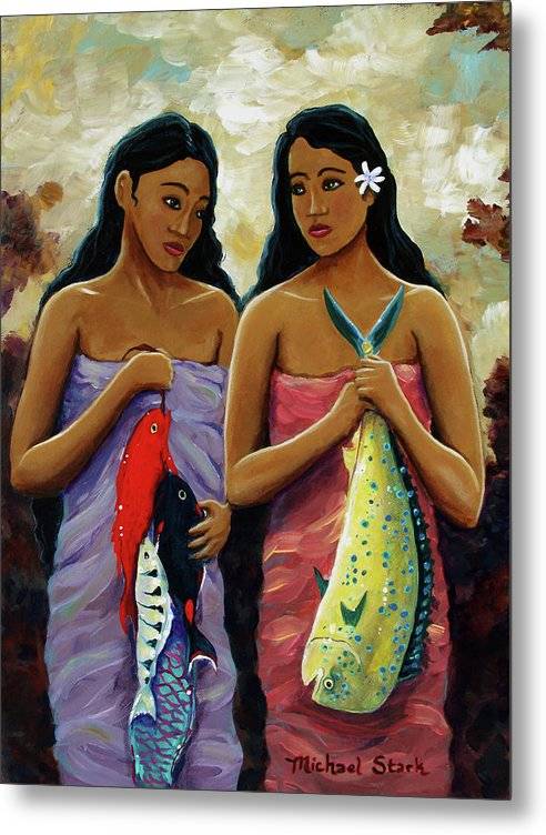 Maui Girls - Metal Print Metal Print 1ArtCollection