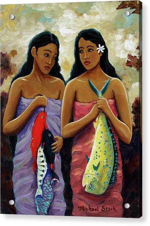 Maui Girls - Acrylic Print Acrylic Print 1ArtCollection