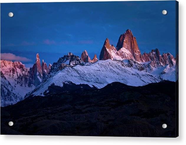 Sunrise Light on Mt Fitzroy - Acrylic Print Acrylic Print 1ArtCollection