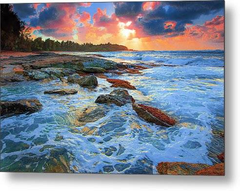 Turtle Bay Sunset - Metal Print Metal Print 1ArtCollection