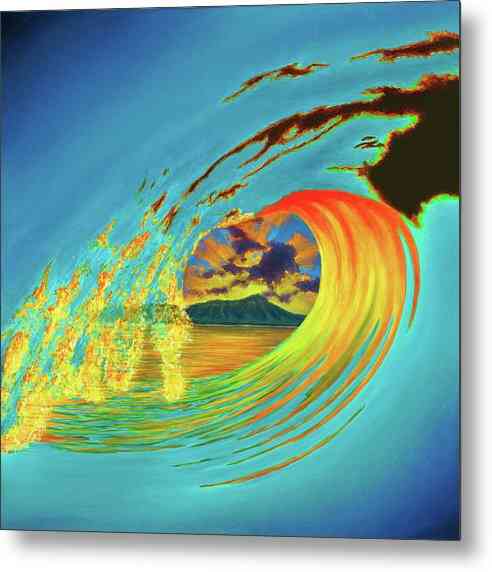 Wave Waikiki - Metal Print Metal Print 1ArtCollection